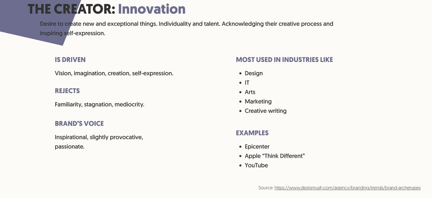 The Creator Brand Archetype