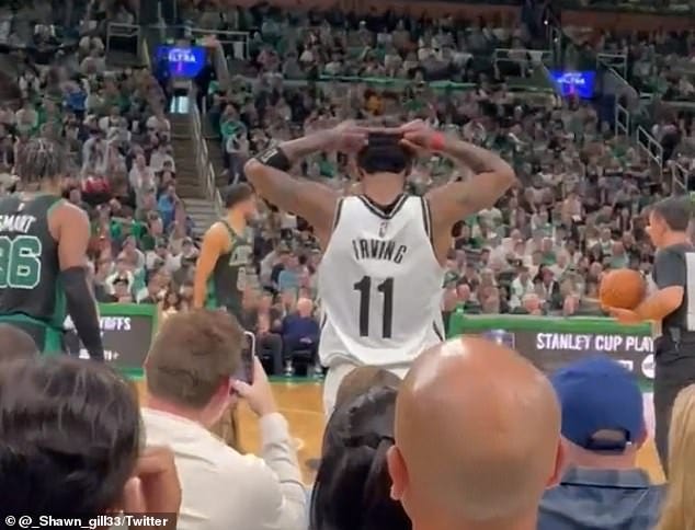 There's only but so much you take': Nets' Kyrie Irving flips off heckling Celtics  fans in loss