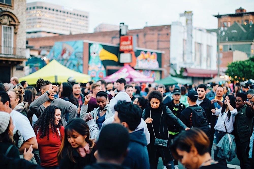 Oakland First Friday festivals can draw up to 30,000 people depending on the season and weather. (Image source: Instagram)