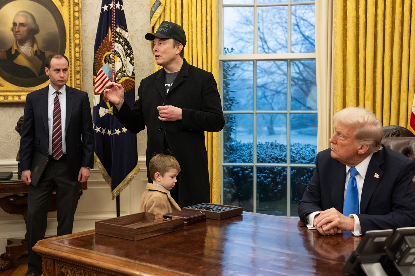 President Donald Trump hosts an expanded bilateral meeting and working lunch with King Abdullah II of Jordan and his son, Crown Prince Hussein bin Abdullah, Tuesday, February 11, 2025, in the Cabinet Room of the White House. (Official White House Photo by Daniel Torok) President Donald Trump hosts an expanded bilateral meeting and working lunch with King Abdullah II of Jordan and his son, Crown Prince Hussein bin Abdullah, Tuesday, February 11, 2025, in the Cabinet Room of the White House. (Official White House Photo by Daniel Torok)