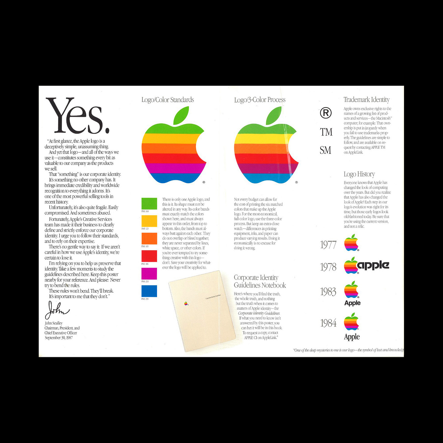 Apple logo brand guidelines 1987
