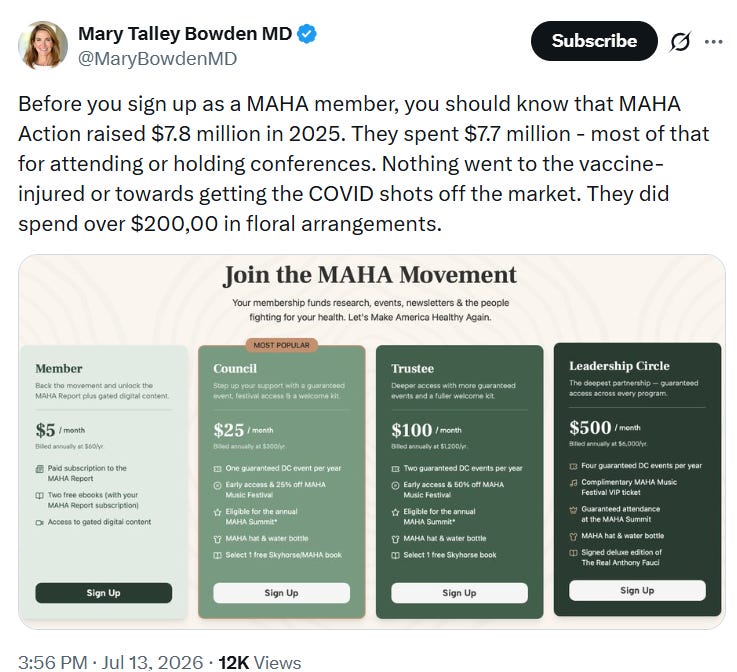 Who owns Bobby? Review of MAHA Alliance financials for 2024-2025.