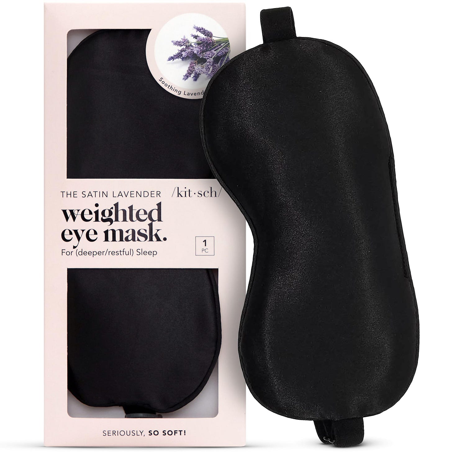 Amazon.com: Kitsch Weighted Satin Sleep Mask - Weighted Eye Masks for Sleep  and Travel - Lavender Ultra-Soft Sleeping Eye Mask for Women and Men -  Light Blocking, Adjustable Strap, (4.1oz/116g) : Health