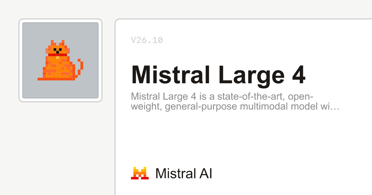 Mistral Large 4: 1,05 Billionen Parameter als Open-Weight-MoE mit Vision-Encoder
