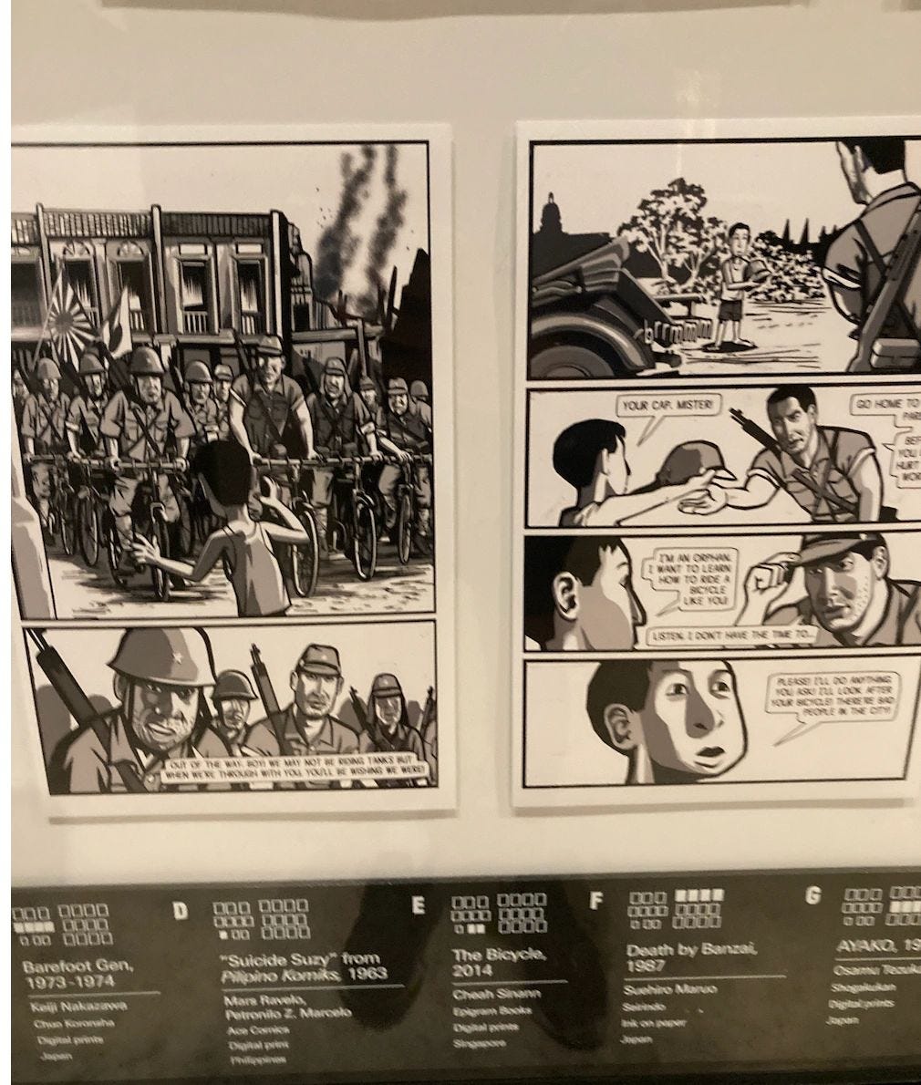Photos of The Bicycle, taken at the exhibition Asian Comics: Evolution of an Art Form at the Bowers Museum in Santa Ana, Orange County — where I first discovered the book during a visit in August 2024. Photos of The Bicycle, taken at the exhibition Asian Comics: Evolution of an Art Form at the Bowers Museum in Santa Ana, Orange County — where I first discovered the book during a visit in August 2024.
