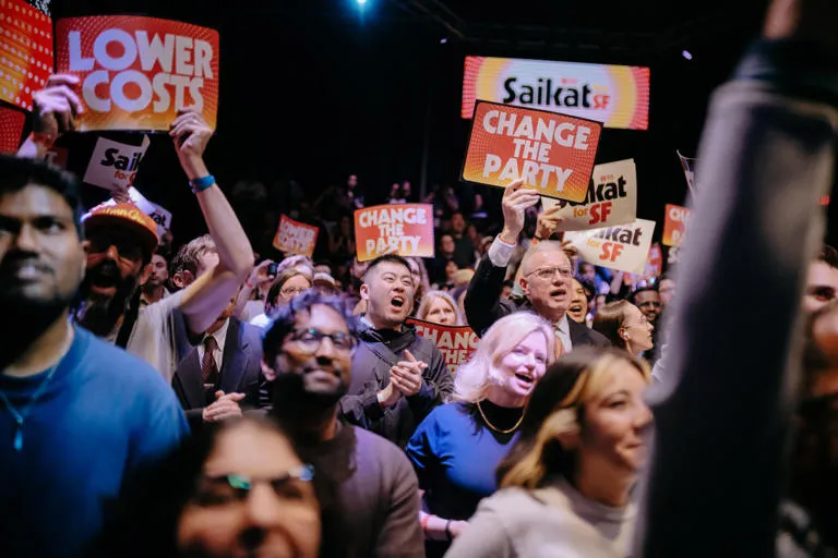 Supporters at the San Francisco rally earlier this month.