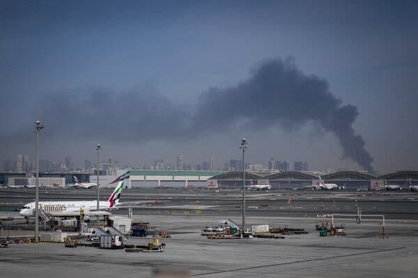 Iran Attacks Dubai, Abu Dhabi, Qatar and Bahrain After U.S.-Israeli Strikes  - The New York Times