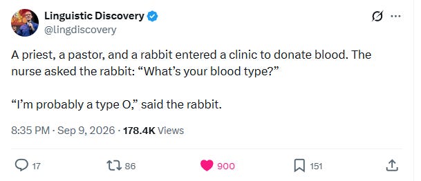 A rabbit humorously answers a nurse's question about blood type at a blood donation clinic.
AI-generated content may be incorrect. A rabbit humorously answers a nurse's question about blood type at a blood donation clinic.
AI-generated content may be incorrect.