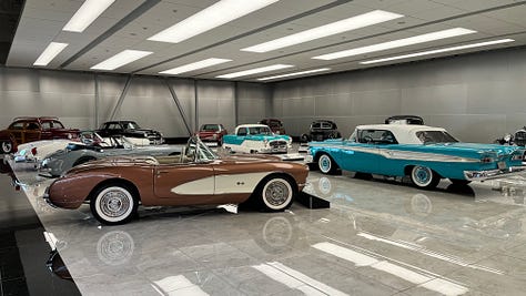 museum, exhibits, cars, interior, atrium
