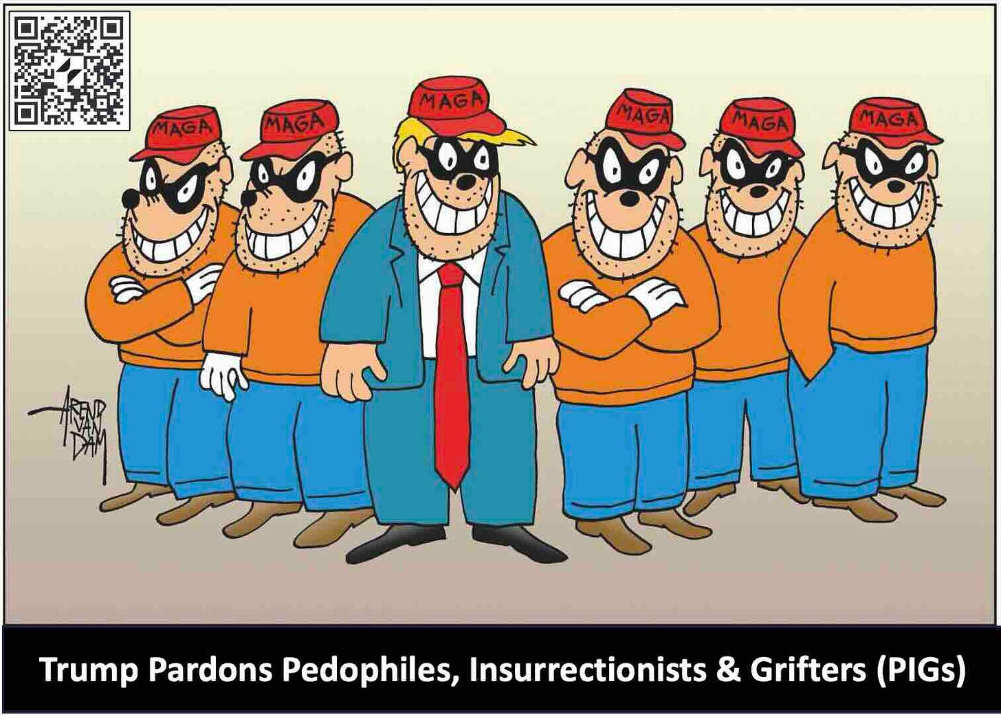 Trump Pardons Pedophiles, Insurrectionists and Grifters (PIGs)