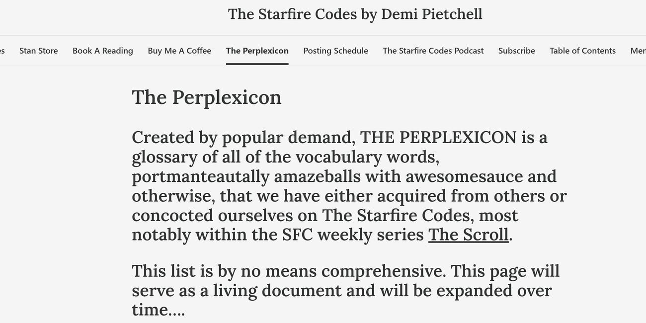A Tale Told in the Perplexiconistory. Act 1