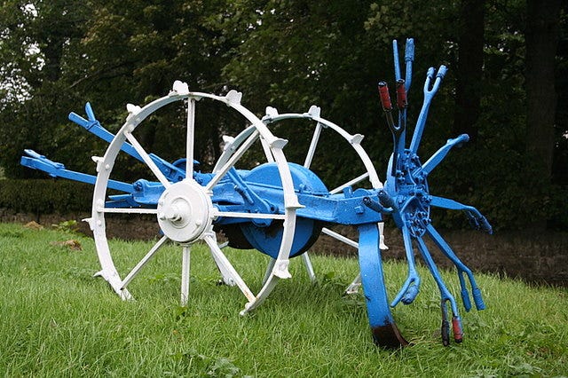 Old potato digger at Drumin museum