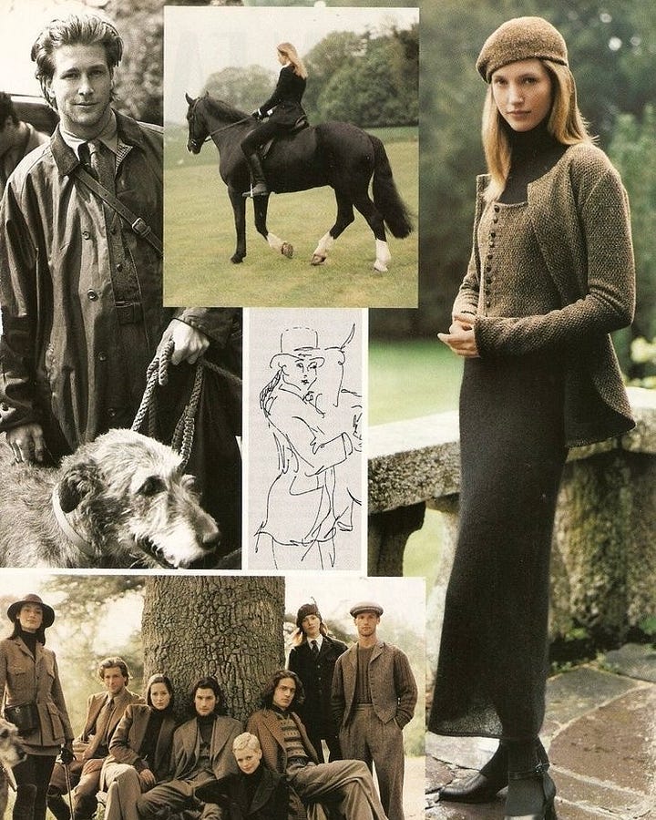 various Ralph Lauren campaigns from 80s and 90s