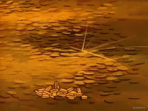 ذهب GIF - Gold Rich Daffy Duck GIFs