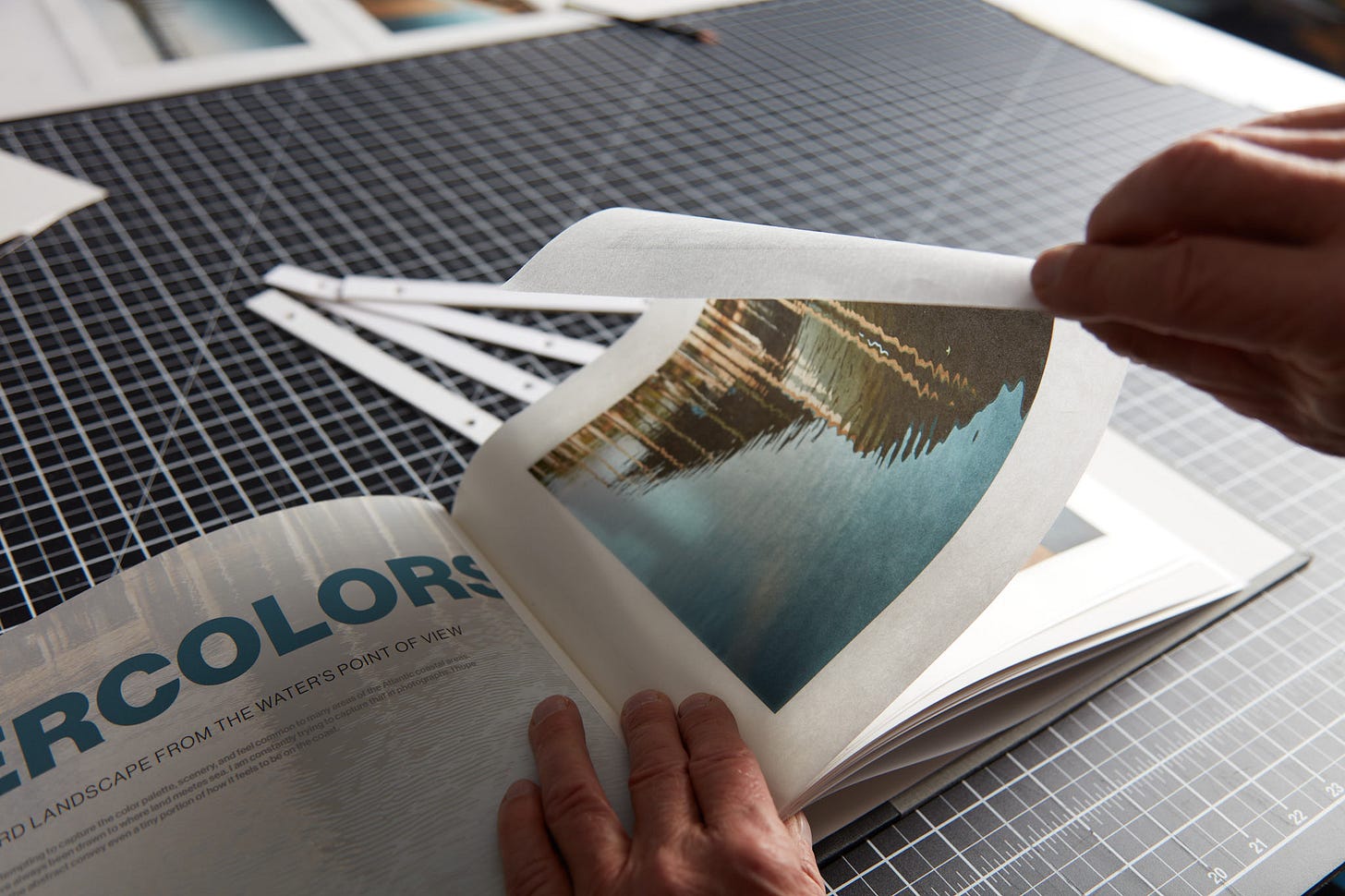 Awagami Murakumo Kozo white bound in a book