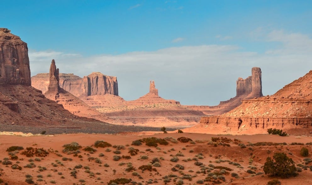 landscape photography of rock formation