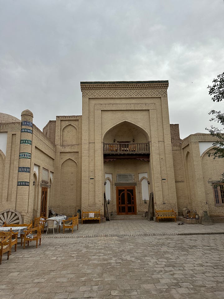 The former madrasa-turned-inn in Khiva