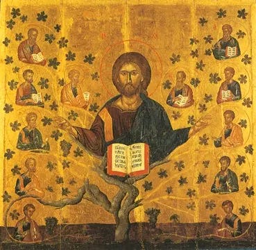 Icon of Christ "I am the Vine ?" (Cretan, 15th c.) - CJ820 Icon of Christ "I am the Vine ?" (Cretan, 15th c.) - CJ820