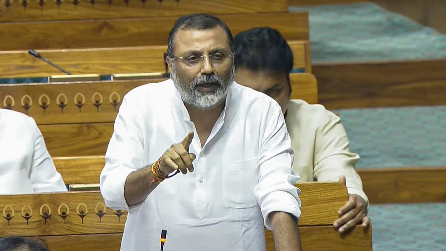 BJP's Nishikant Dubey alleges Congress MPs received Russian funding during  their regime | Latest News India - Hindustan Times
