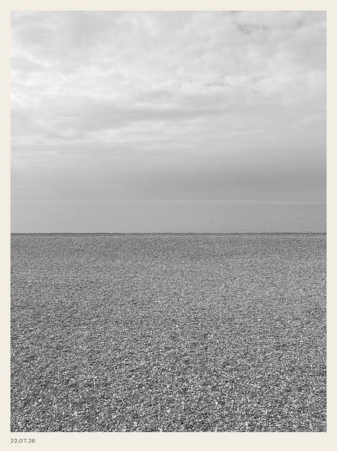 3 views of the English coast, in colour and monochrome