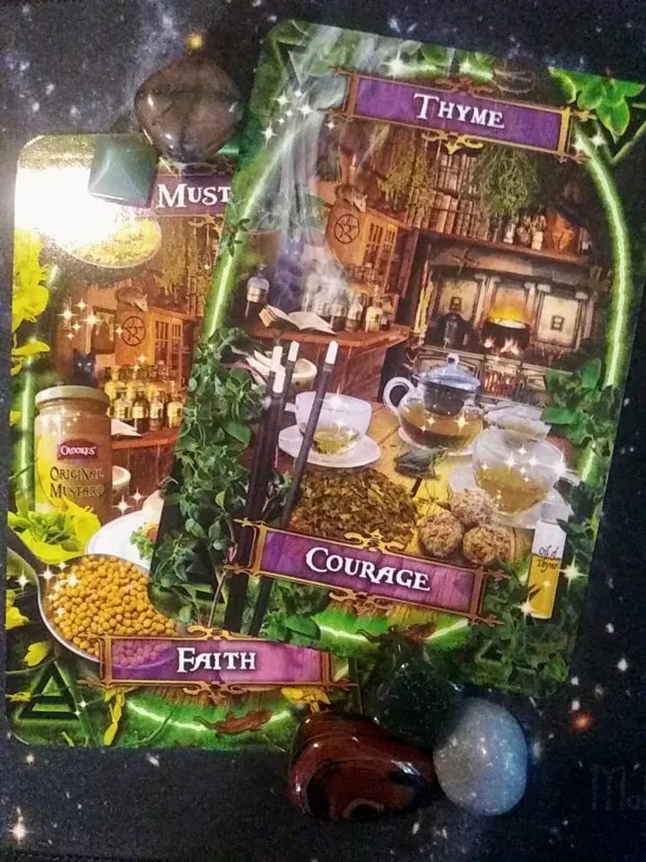 A Message from the Universe ~ Faith and Courage, Kitchen Witch Oracle Cards A Message from the Universe ~ Faith and Courage, Kitchen Witch Oracle Cards