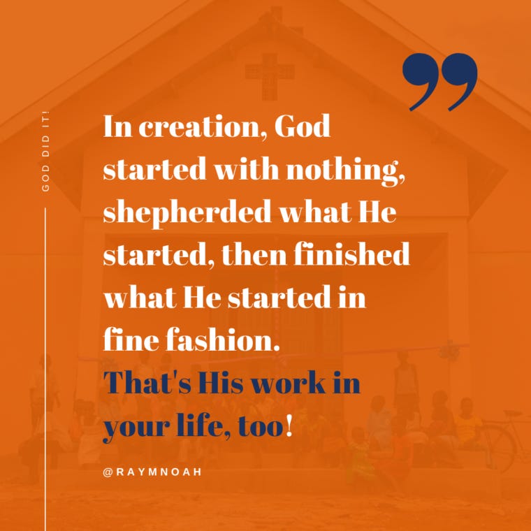 New Article: God Did It!