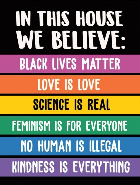 In this house we believe yard sign LARGE 18 x 24 double ...