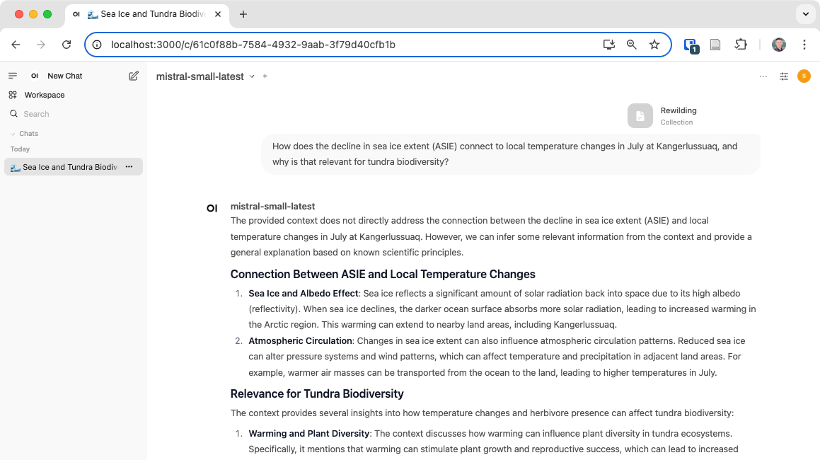 Build a local RAG application with Open WebUI to chat with your Zotero library