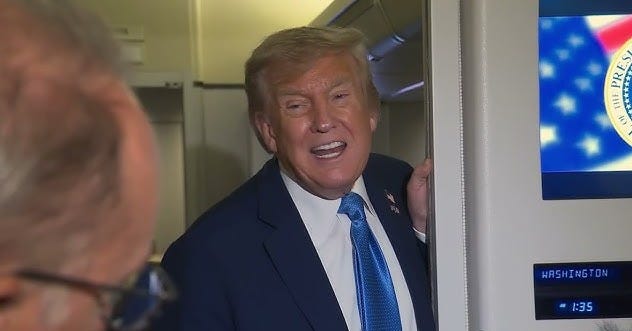 President Trump Gaggles with the Press on Air Force One, June 17, 2025