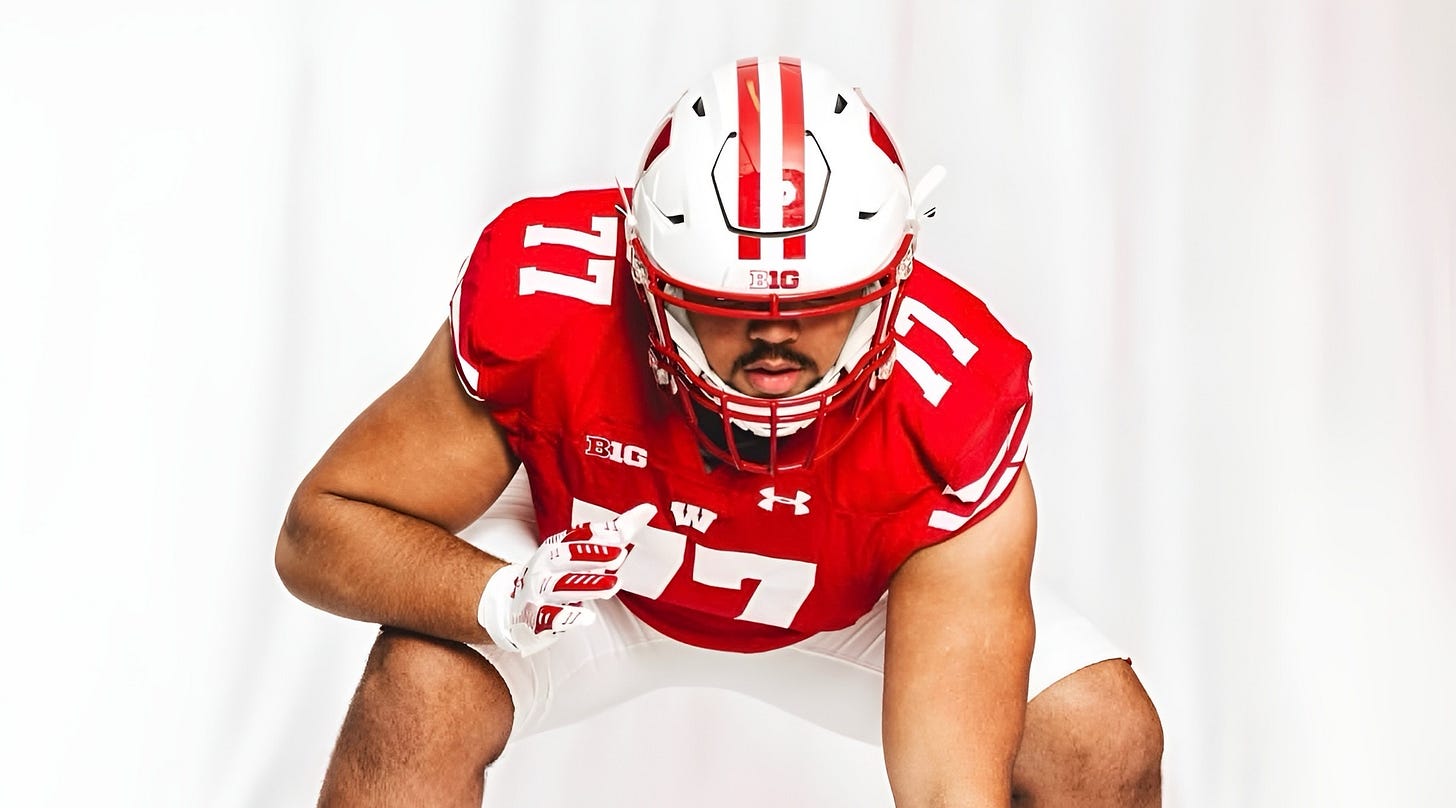 Wisconsin Badgers transfer OL Stylz Blackmon. Wisconsin Badgers transfer OL Stylz Blackmon.