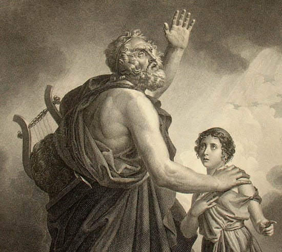 Portrait, Arts, Homer, Greek Poet, Antique Print, Paris, 1816 (Sold) |  George Glazer Gallery, Antiques