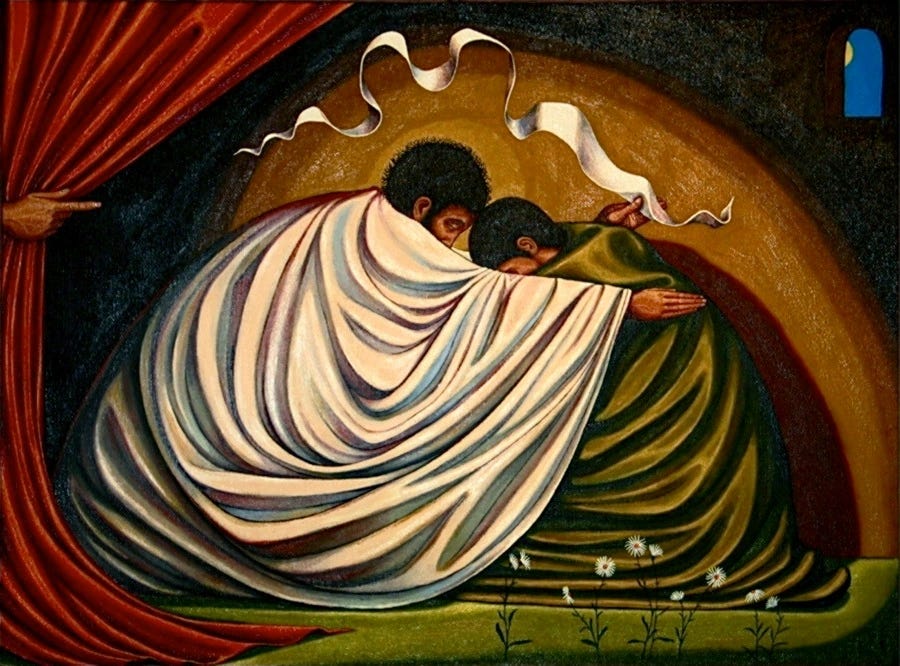 Painting: Go On, Thomas, by Jack Baumgartner