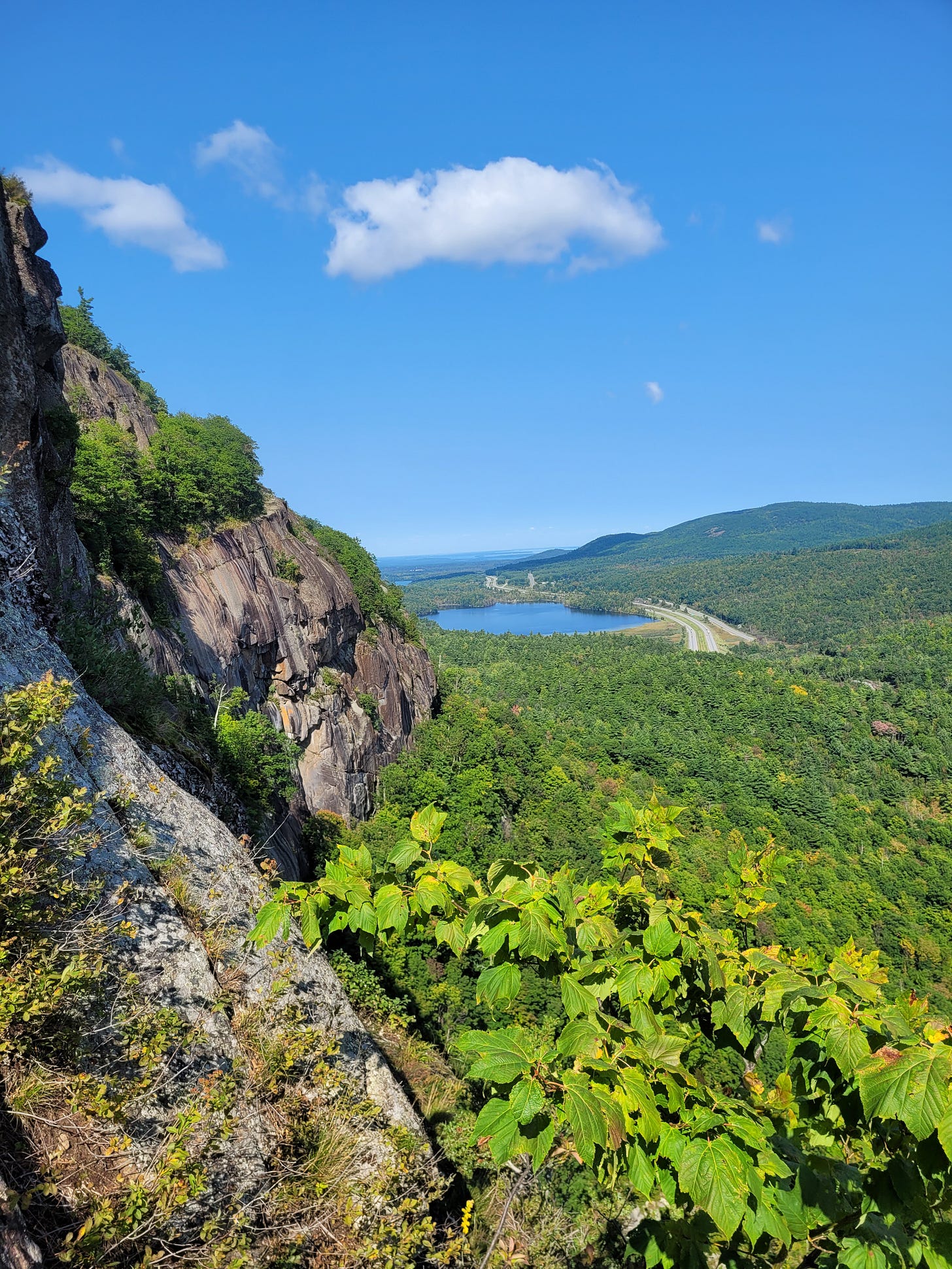 rock climbing on Poke-O-Moonshine Mountain, Upstate NY