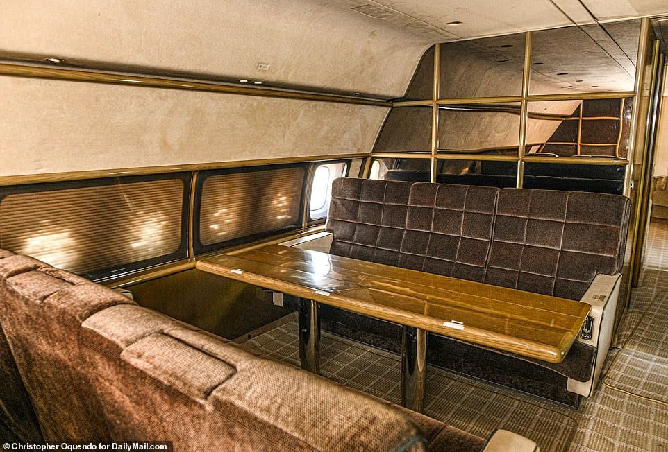 There are numerous creepy pointers to the plane's notorious former occupant, including mirrored walls