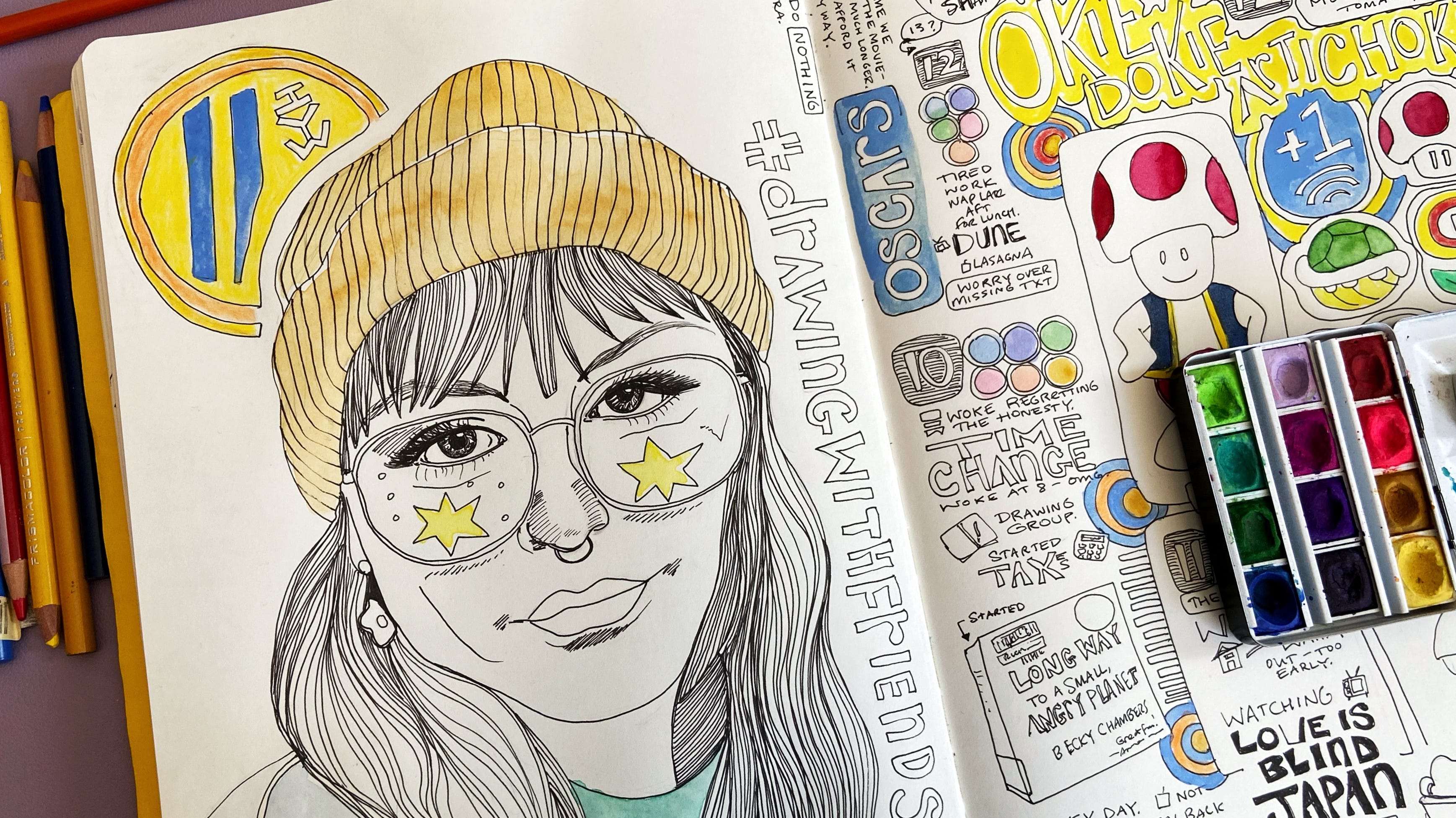 glimpse of part of my pages for Week 11 for Illustrate Your Week 2024 glimpse of part of my pages for Week 11 for Illustrate Your Week 2024