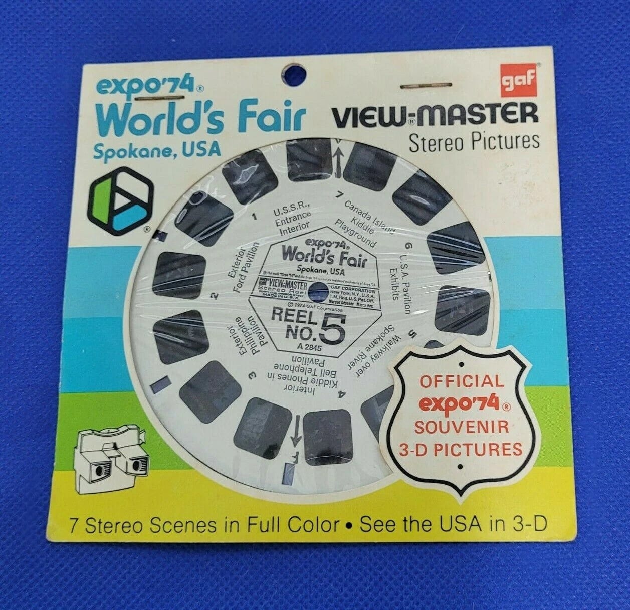 GAF Single view-master Reel No 5 A2845 World's Fair Spokane Official Expo 74 - Picture 1 of 2