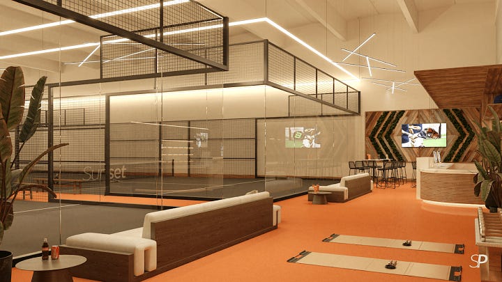 Padel courts at Sunset Padel and Padel X in Miami