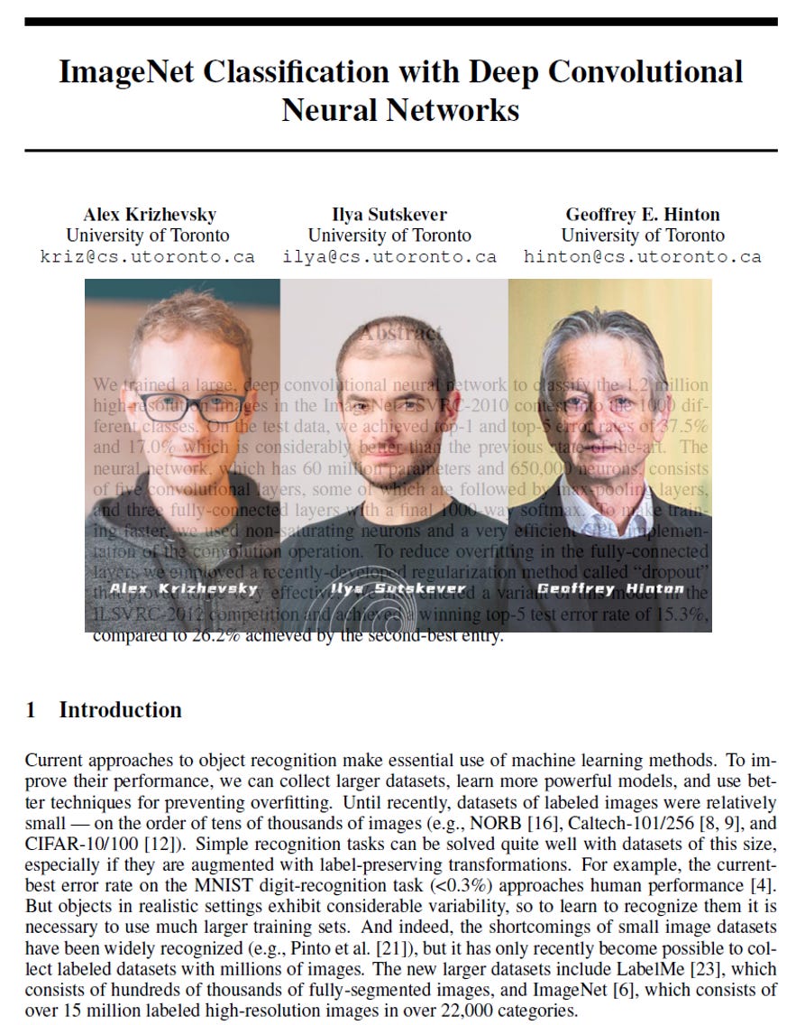 劃時代的AlexNet論文 劃時代的AlexNet論文