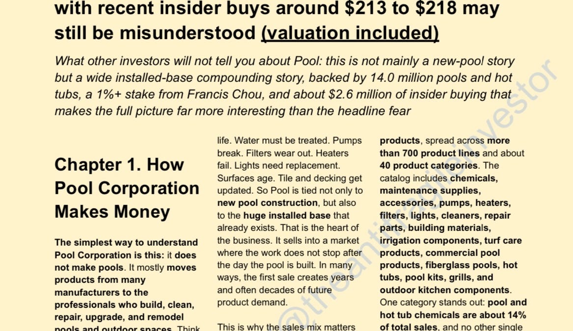 Inside Pool Corporation (pt.5/7): why 14 million pools could still ...