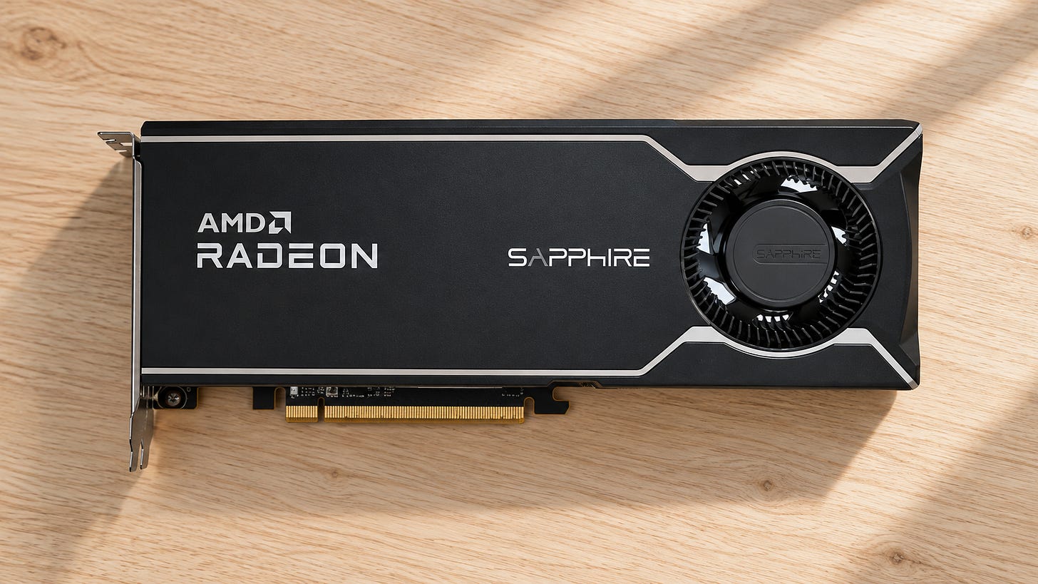 AMD Radeon AI PRO R9700 offers 32GB VRAM for compatible local AI and ROCm workloads. AMD Radeon AI PRO R9700 offers 32GB VRAM for compatible local AI and ROCm workloads.