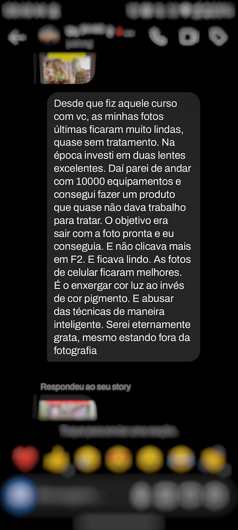depoimentos dos alunos