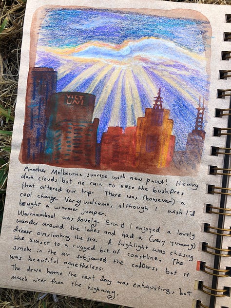 Travel journal pages