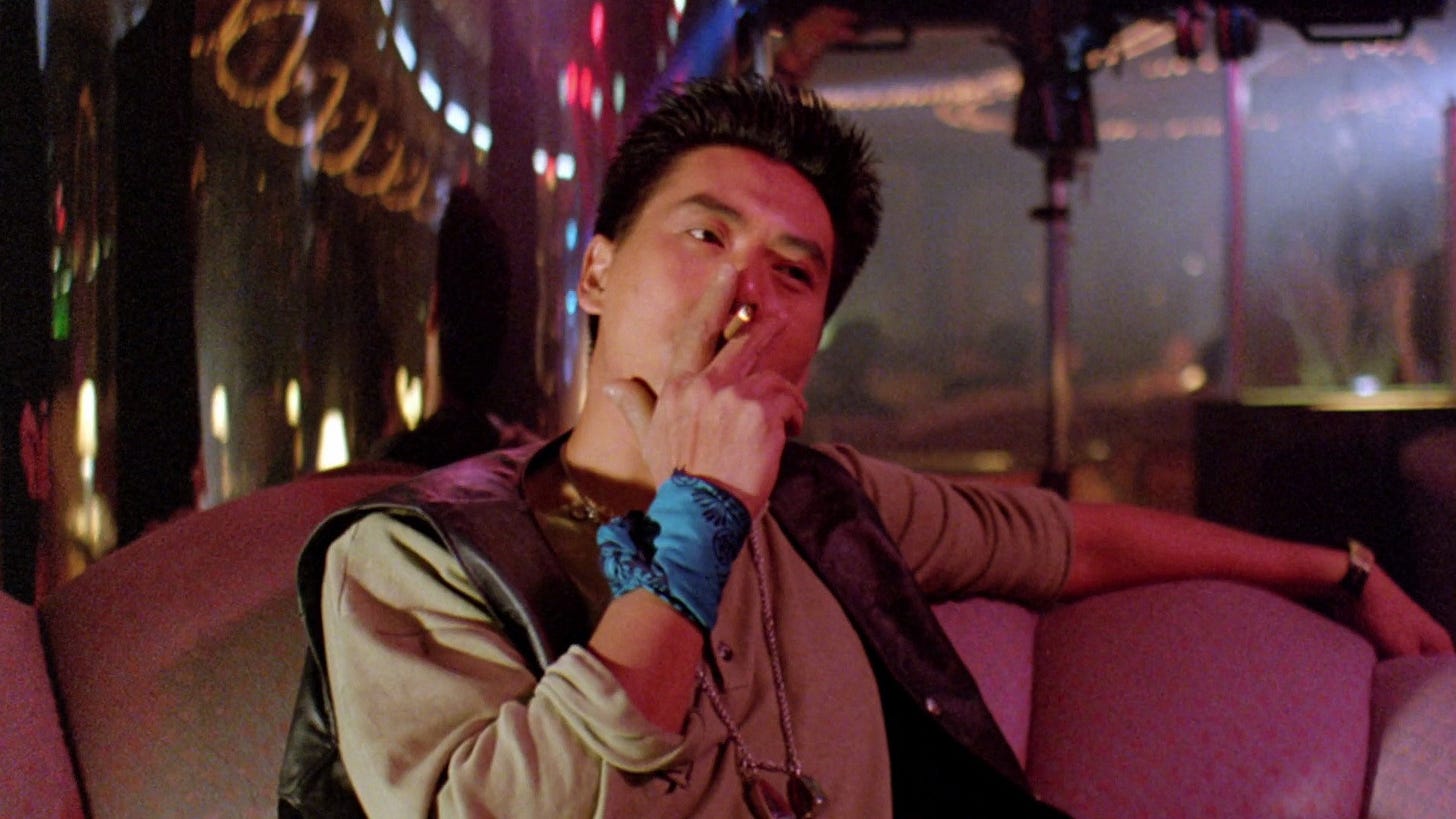 Full Contact | Still features Chow Yun-fat as Gou Fei, smoking a cigarette.
