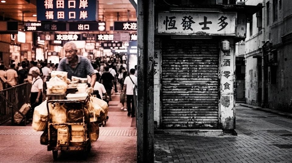 深圳观察#10:港人北上消费,写在口岸两侧的人文地理笔记 深圳观察#10:港人北上消费,写在口岸两侧的人文地理笔记