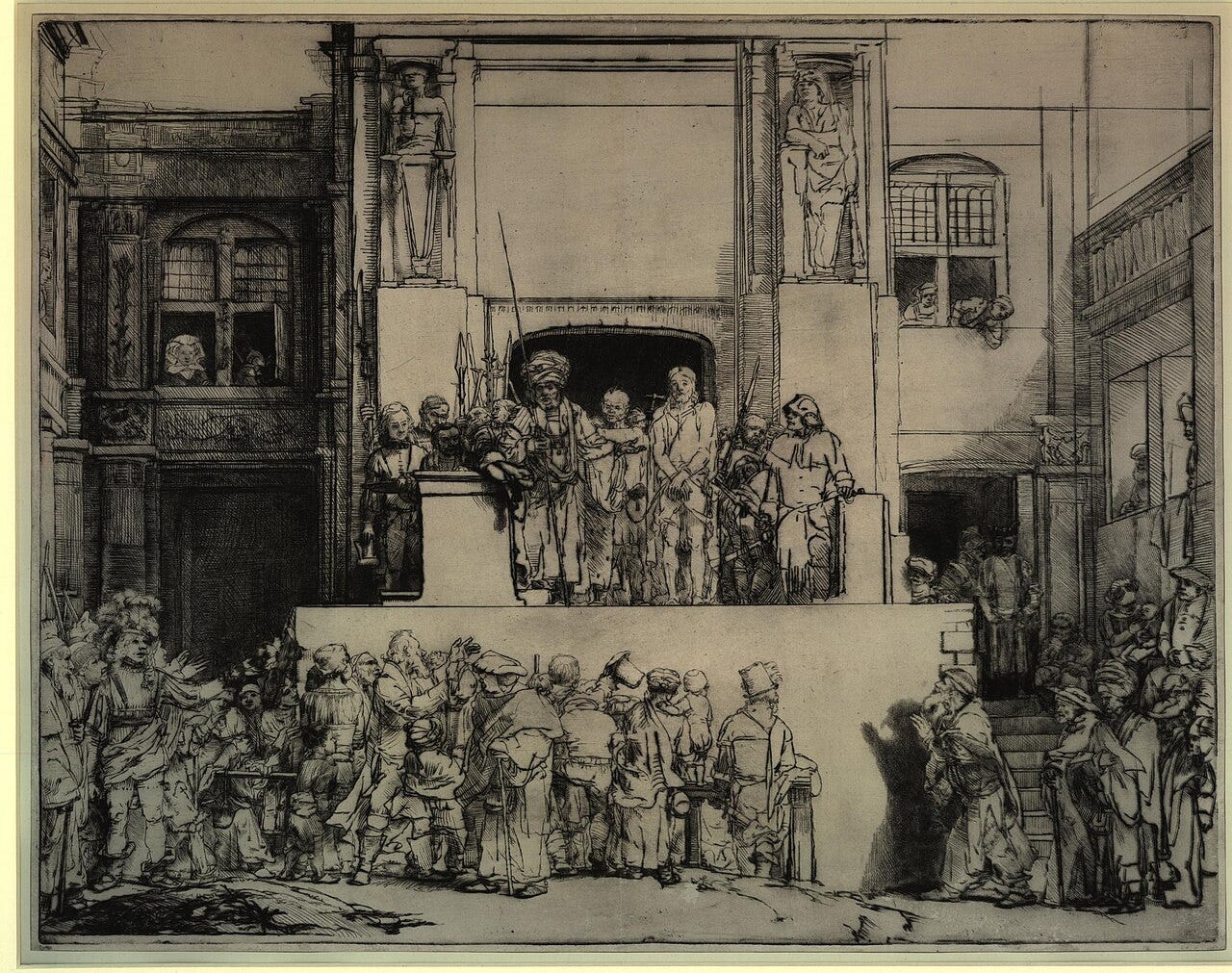 Rembrandt Ecce Homo drypoint Rembrandt Ecce Homo drypoint