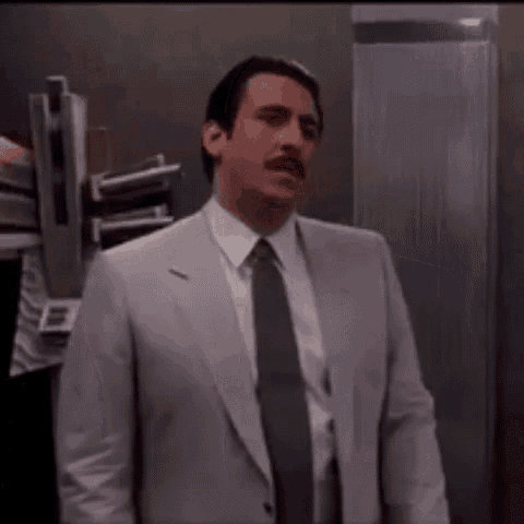 Two men sweating while trying to make a decision