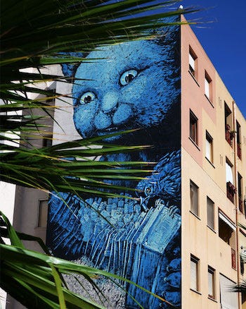 Ericailcane mural in Cagliari
