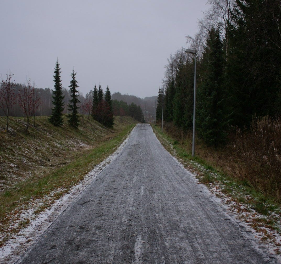 empty road through rural area