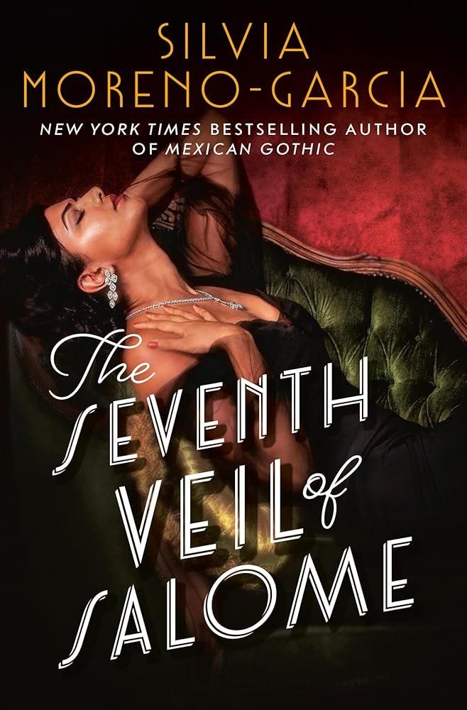 This may contain: the seventh veil of alomee by sivia moreno - garciaa, new york times best selling author