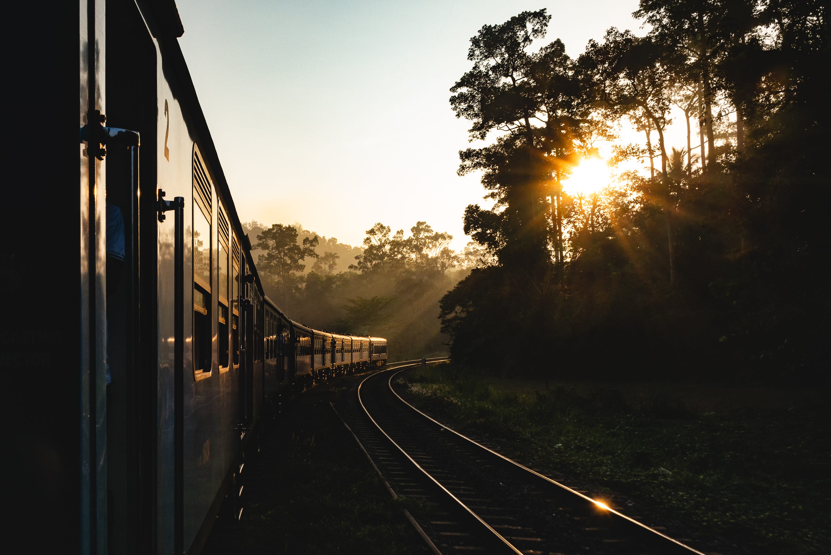 Colombo to Kandy railway at sunrise, Sri Lanka. Colombo to Kandy railway at sunrise, Sri Lanka.